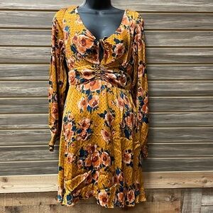 Free People Morning Light Mini Dress Orange Size 6
